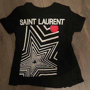 NWOT Yves Saint Laurent YSL spell out baby tee